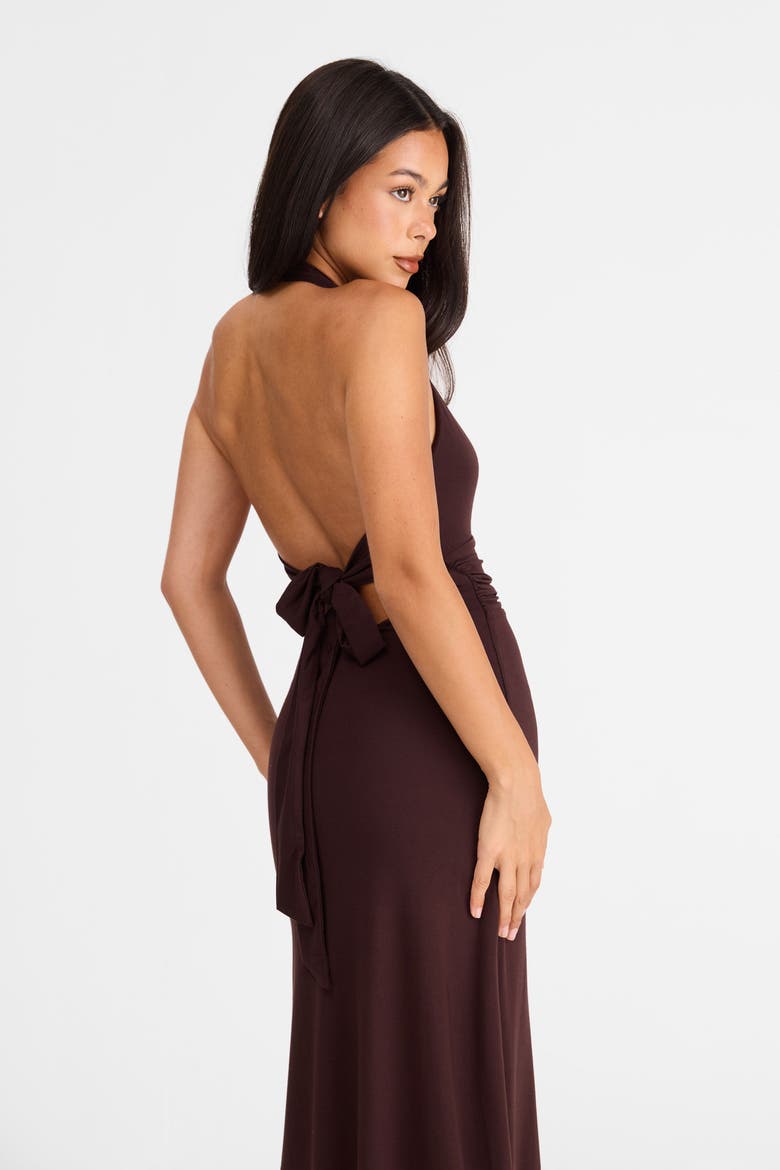 Thea Midi Dress, Alternate, color, Chocolate