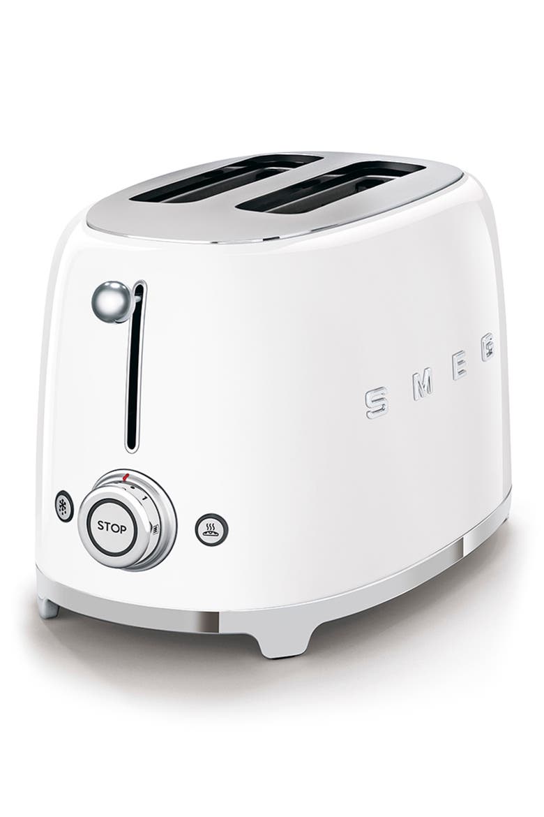 50s Retro Style Two-Slice Toaster, Alternate, color, WHITE