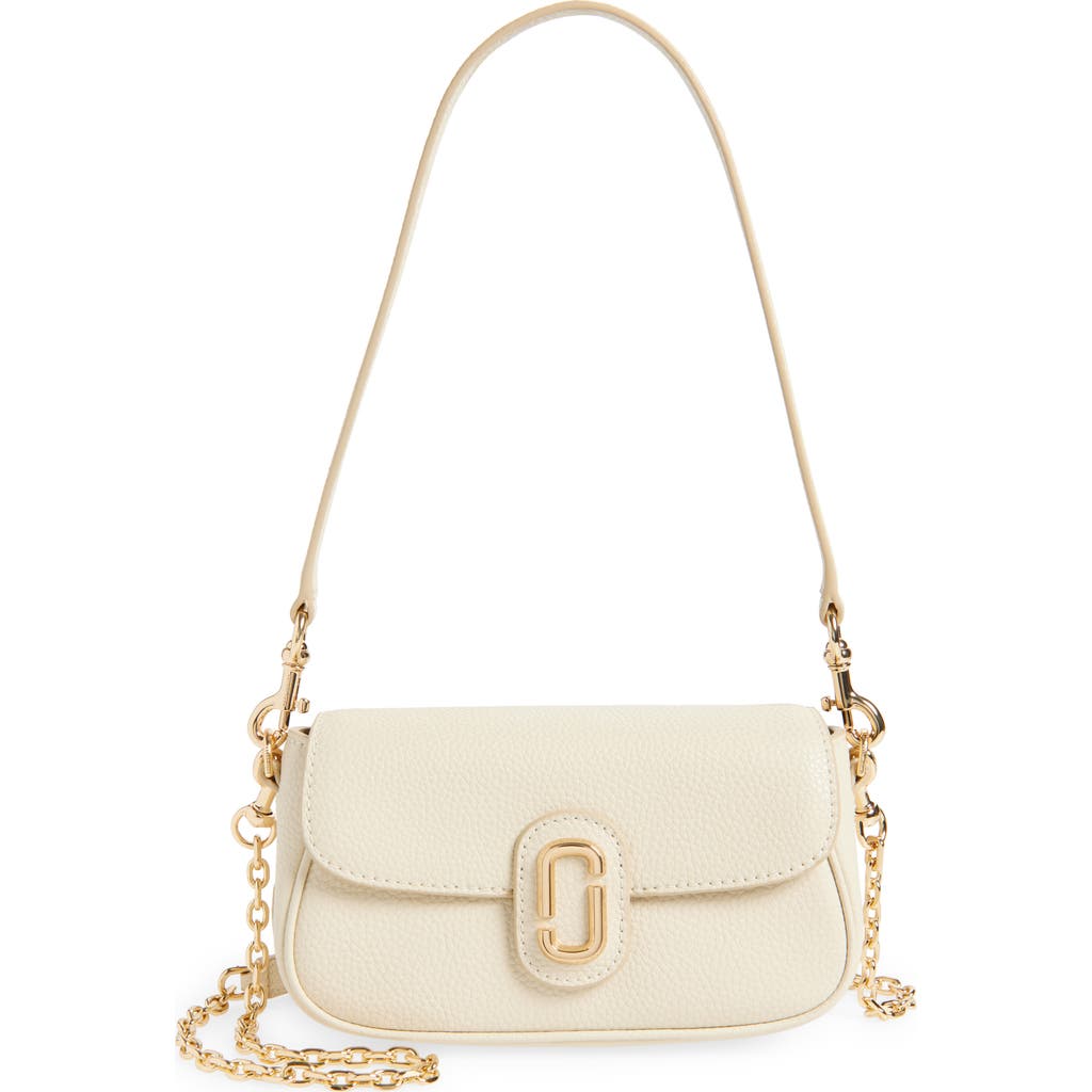 Marc Jacobs The J Marc Clover Pebble Crossbody Bag In White