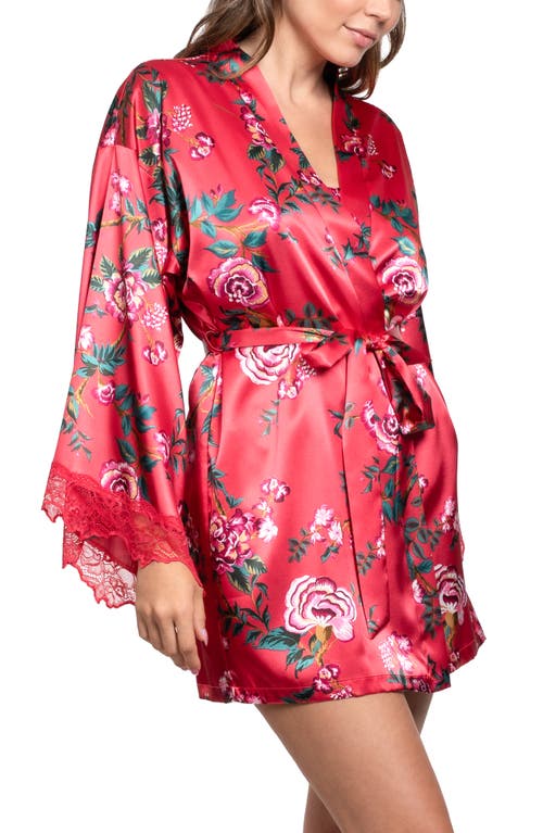 In Bloom By Jonquil Phoenix Satin Robe In Red