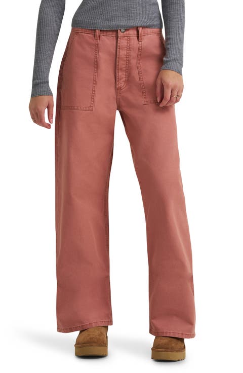 Patch Pocket Slouchy Twill Pants