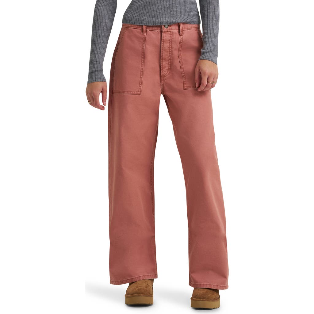 Lee Patch Pocket Slouchy Twill Pants In Pink