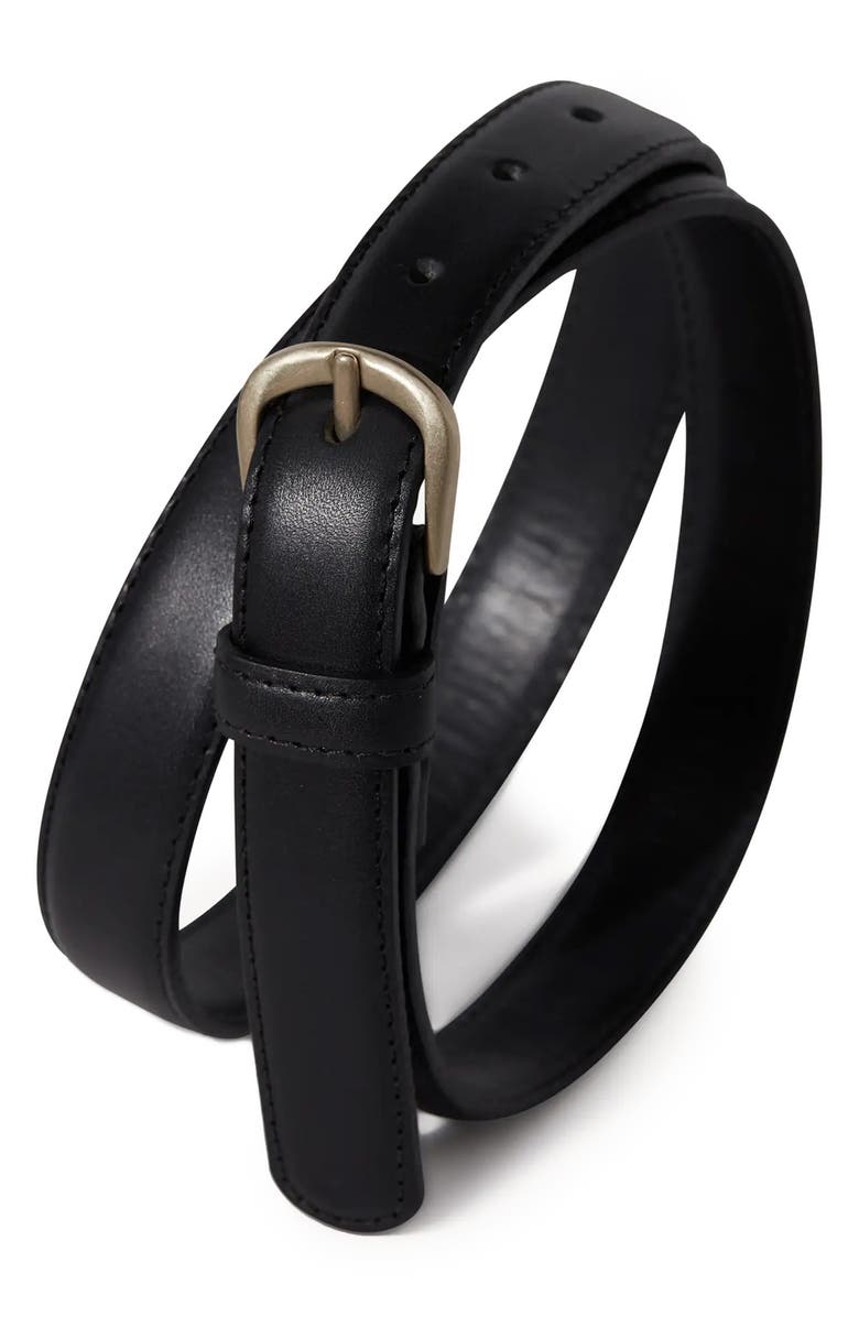 Janessa Leoné Zana Leather Belt, Alternate, color, Black