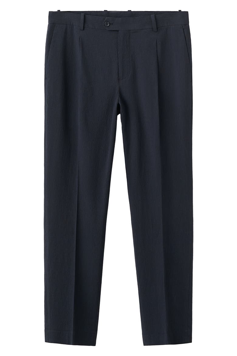 Slim Fit Seersucker Pants, Main, color, NAVY