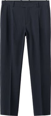 MANGO Slim Fit Seersucker Pants