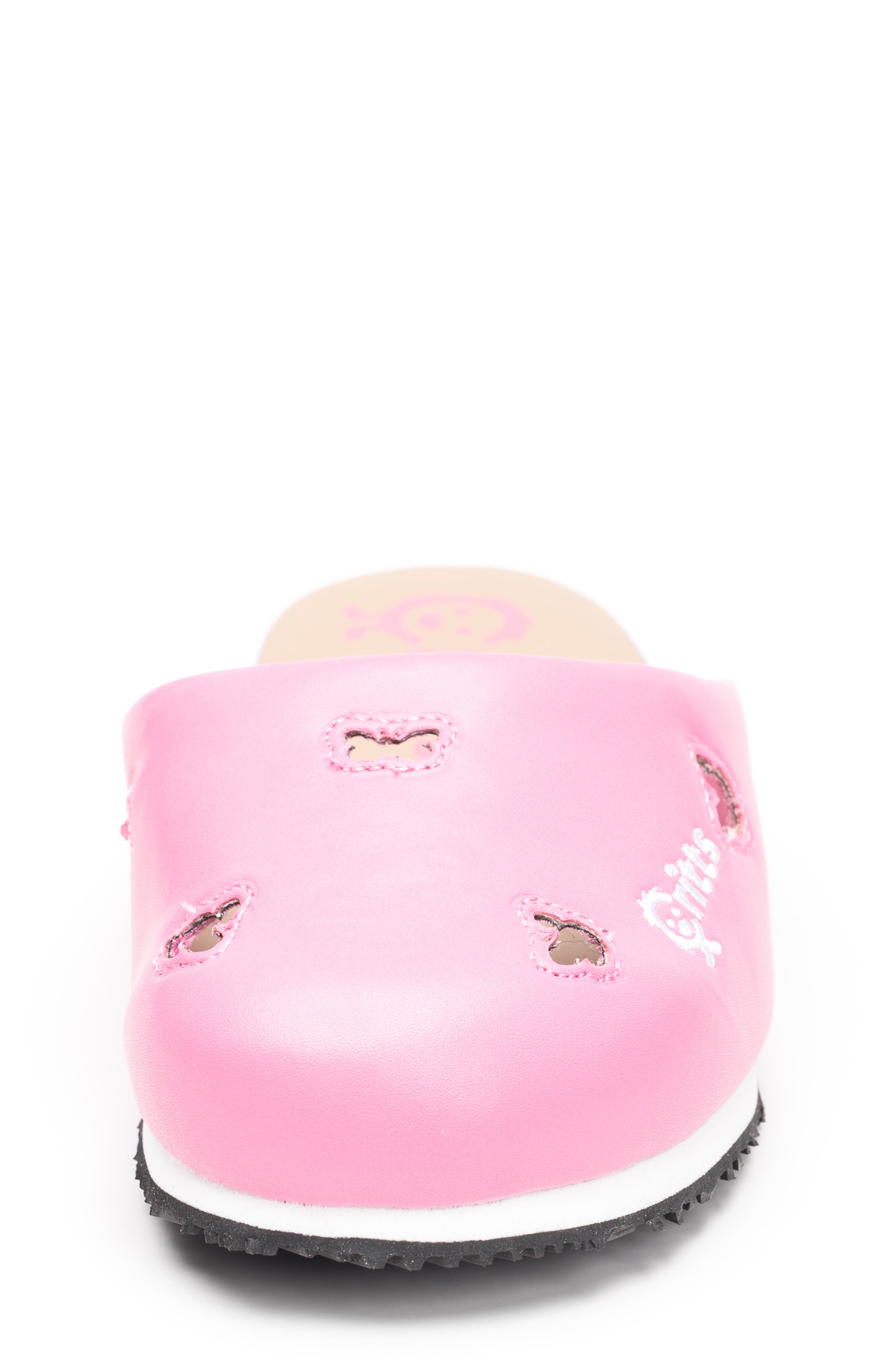CRITTS Flip Critts Clog, Alternate, color, Hot Pink Butterflies