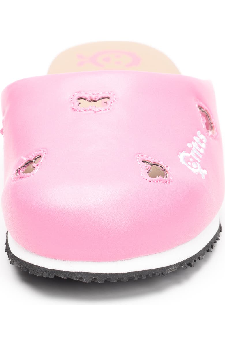 CRITTS Flip Critts Clog, Alternate, color, Hot Pink Butterflies