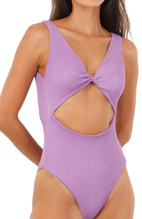 Textured Cutout One-Piece Swimsuit