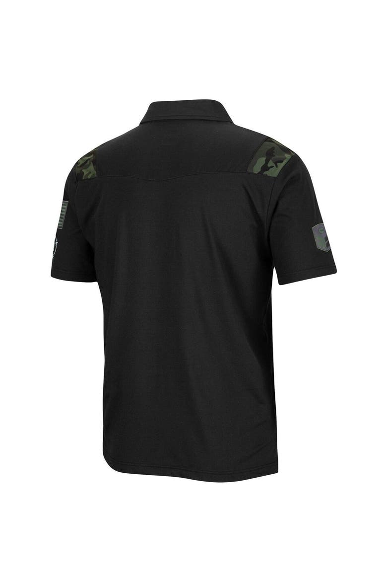 Men's Colosseum Black Tennessee Volunteers OHT Military Appreciation Sierra Polo, Alternate, color, Black