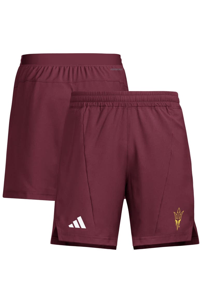 Men's adidas Maroon Arizona State Sun Devils Program Woven Training Shorts, Main, color, Maroon