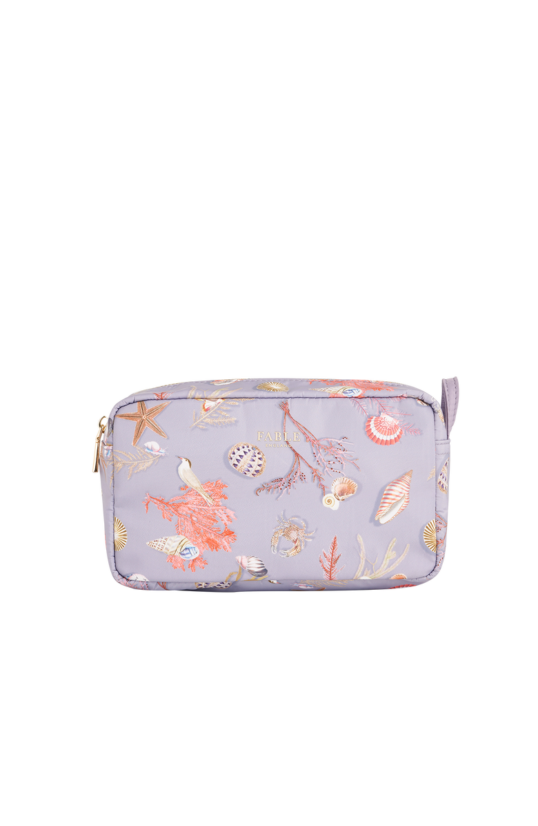 Fable England Whispering Sands Cosmetic Pouch, Main, color, Lilac