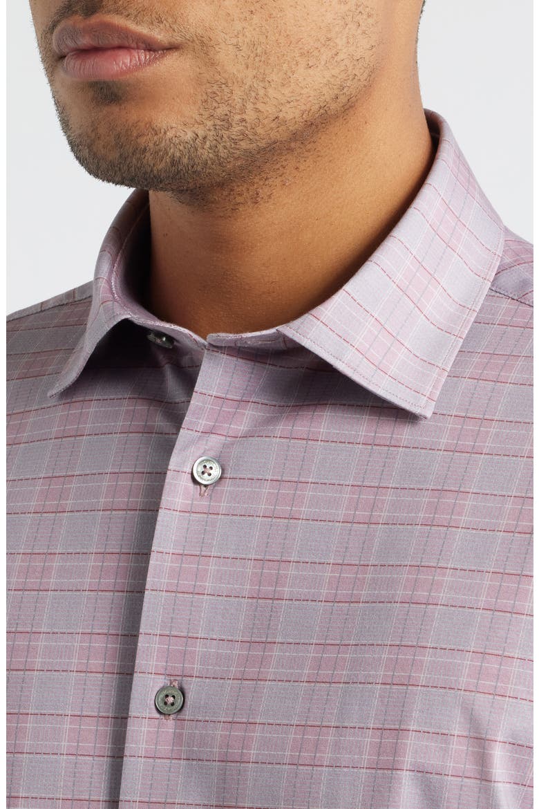 James OoohCotton® Check Button-Up Shirt, Alternate, color, WOOD ROSE