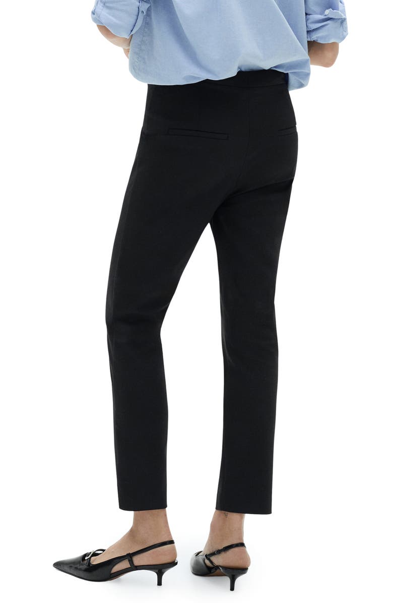 MANGO Crop Skinny Pants, Alternate, color, Black