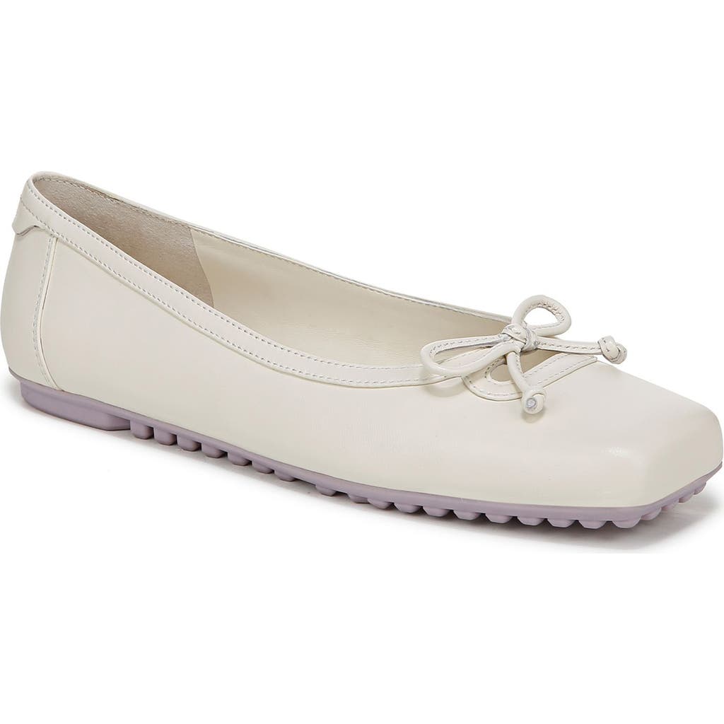Franco Sarto Imara Square Toe Ballet Flat In White