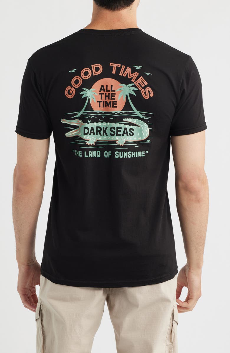 DARK SEAS Land of Sunsine Cotton Graphic T-Shirt, Alternate, color, Black