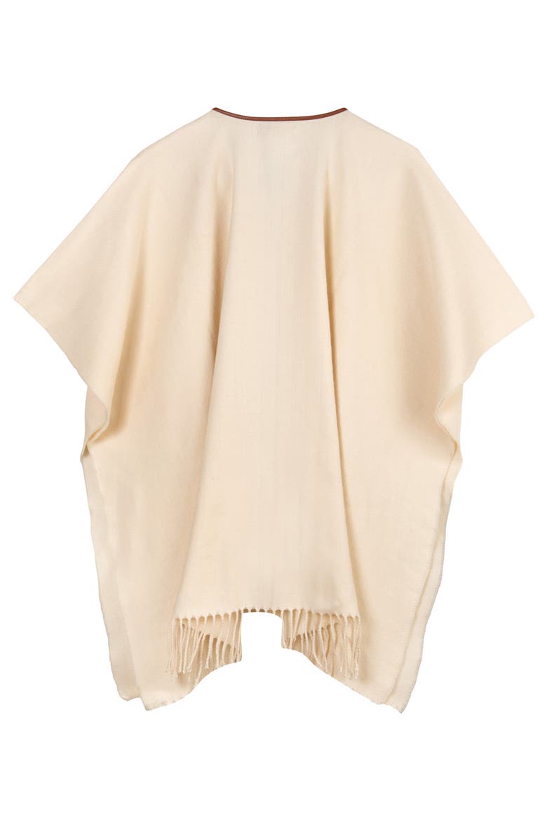 Ruana With Equestrian Buckle, Alternate, color, Cream