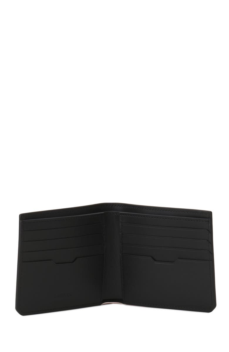 Lanvin Compagnon Leather Wallet, Alternate, color, Black