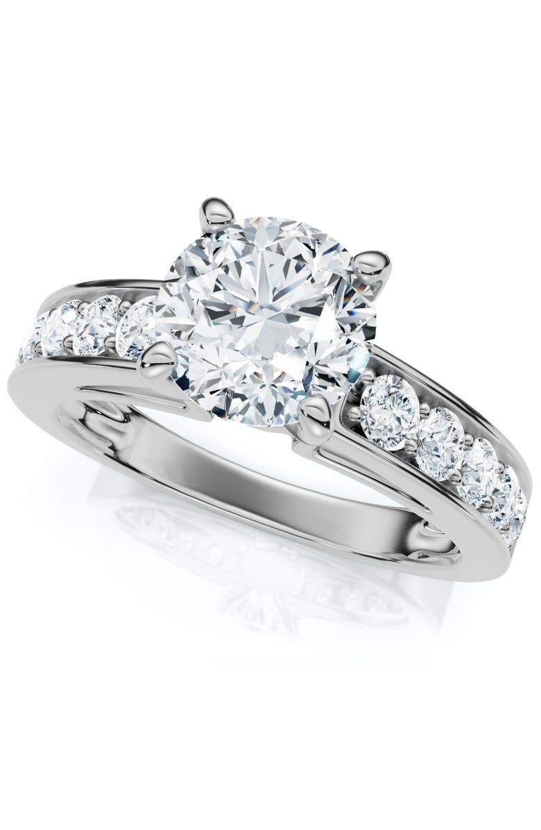 Bliss Diamond Certified 3 Ct Diamond Engagement Ring Cathedral Lab Grown, Alternate, color, 14K White Gold