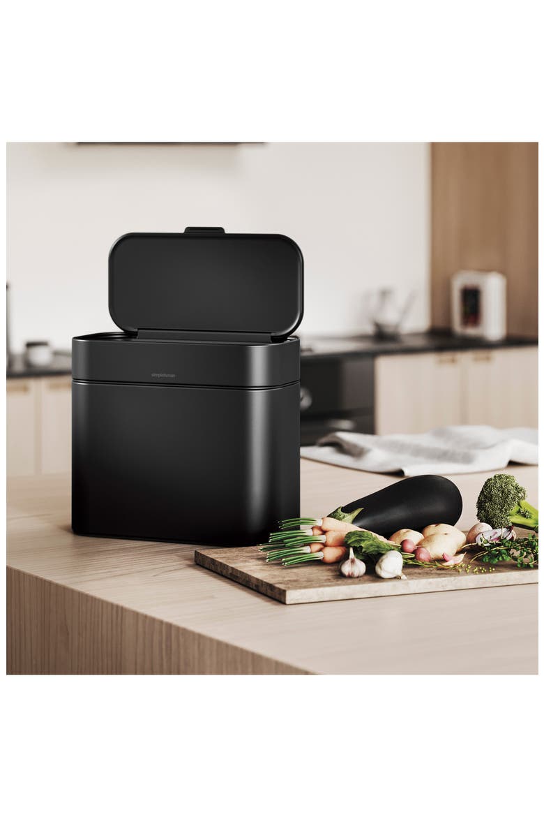 4L compost caddy, Alternate, color, MATTE BLACK