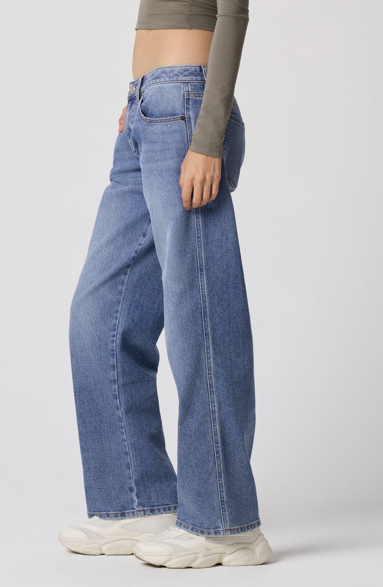 Florence by Mills Low Rise Straight Leg Jeans, Alternate, color, Med Wash