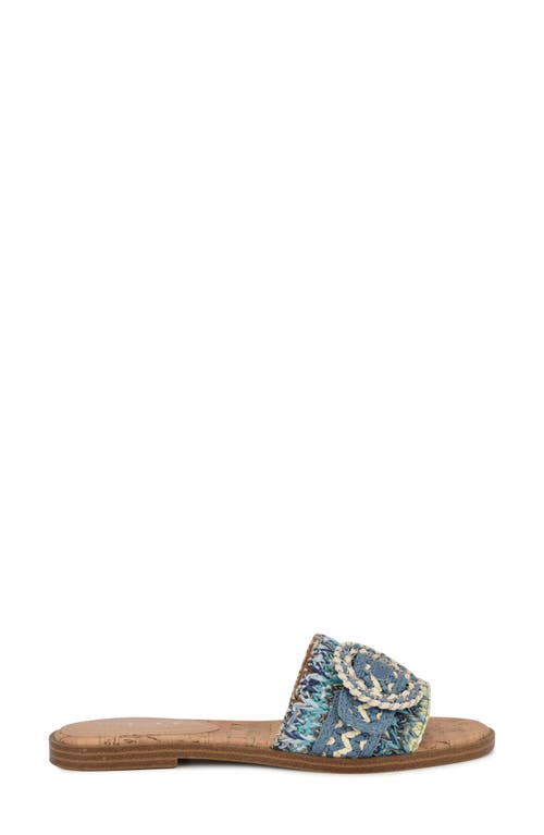 Shop Nine West Poland Slide Sandal In Medium Blue