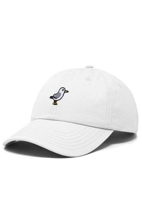 Dalix Seagull Embroidered Everyday Cap In White