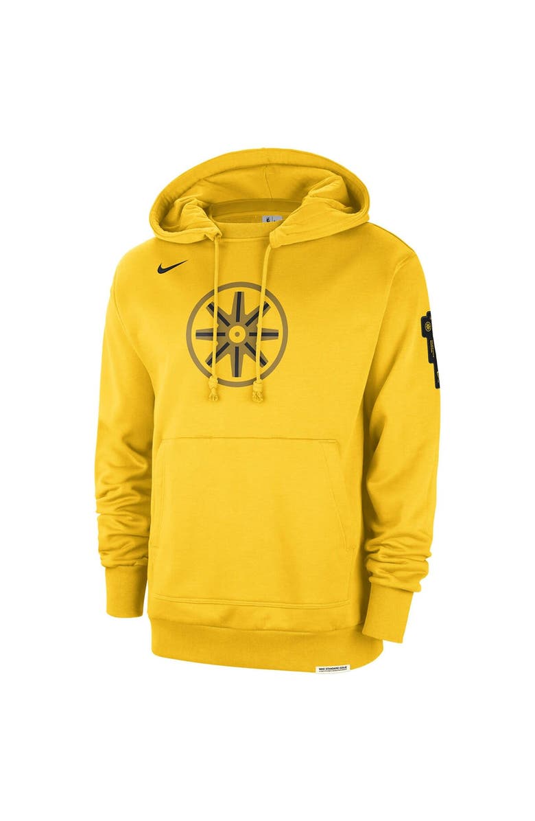 Nike Men's Nike Gold Golden State Warriors 2023/24 City Edition Courtside Standard Issue Pullover Hoodie, Alternate, color, 
