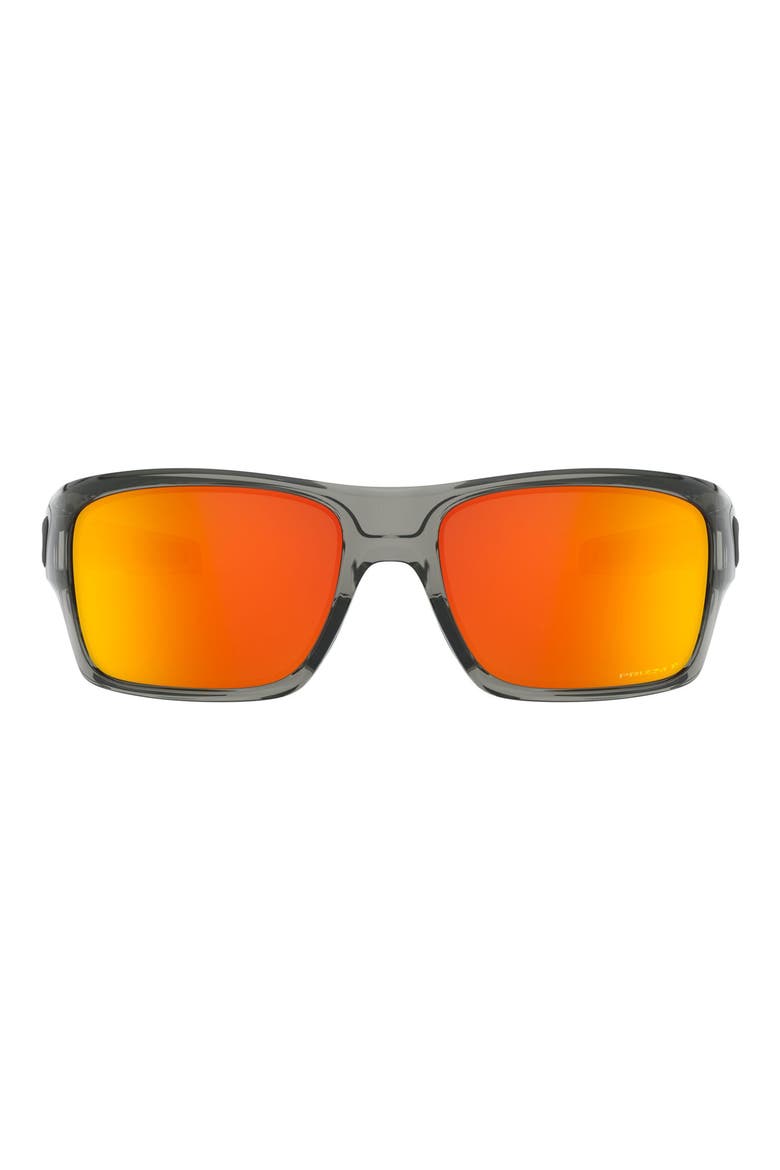 Turbine 65mm Polarized Oversize Rectangular Sunglasses, Main, color, GREY