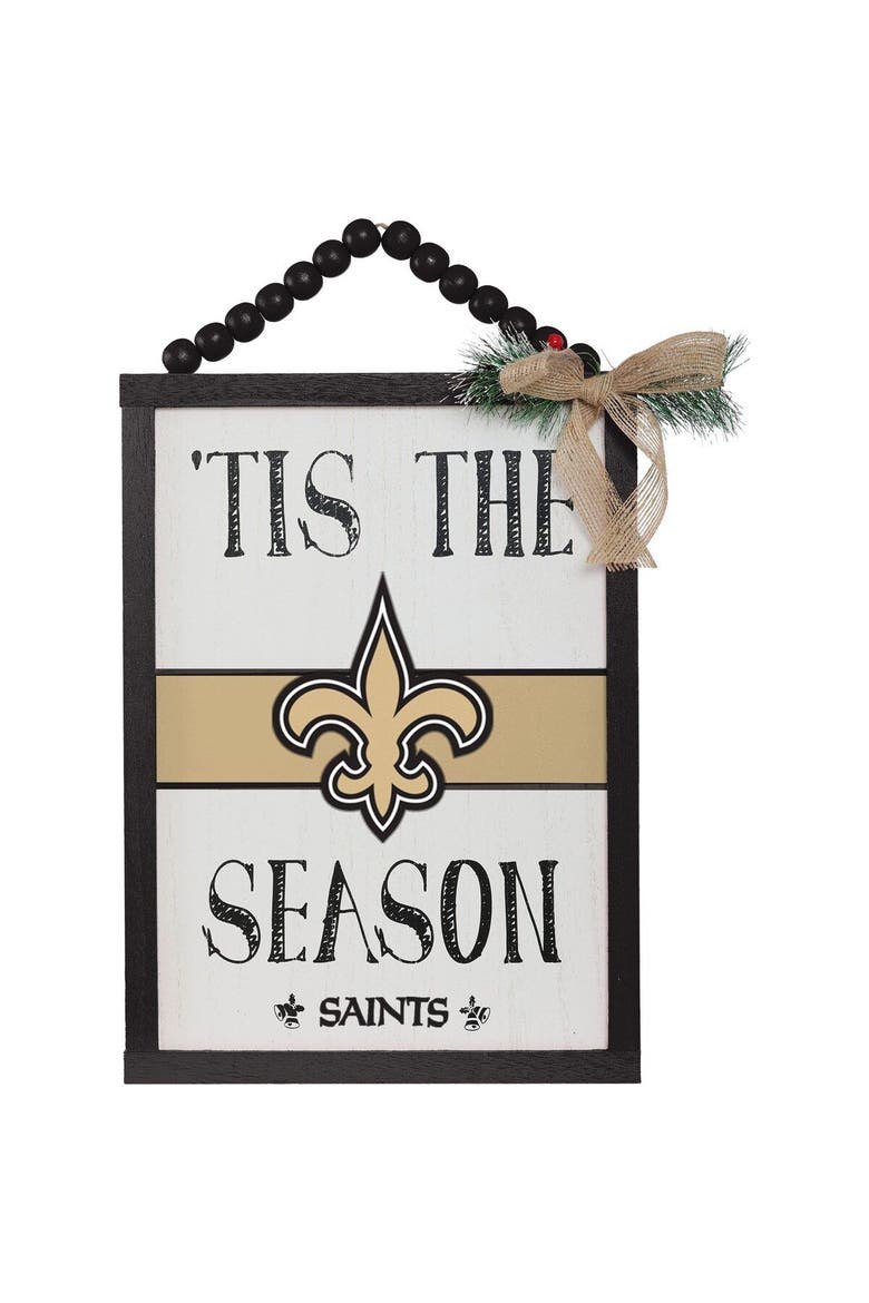 New Orleans Saints 'Tis the Season Sign, Main, color, Black