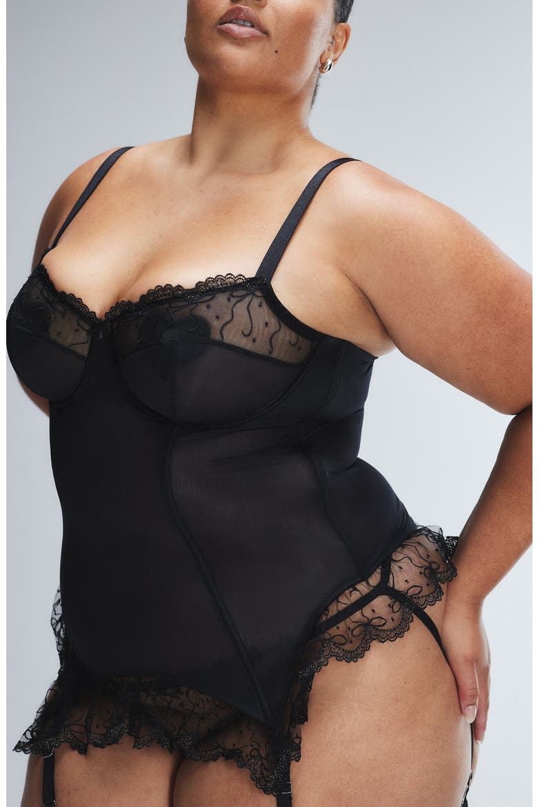 Loveline Undewire Basque, Alternate, color, BLACK CAVIAR