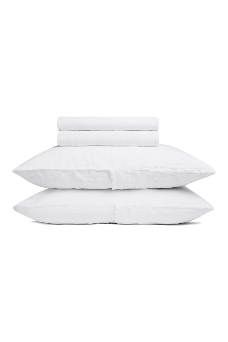 Linen Sheet Set, Main, color, WHITE
