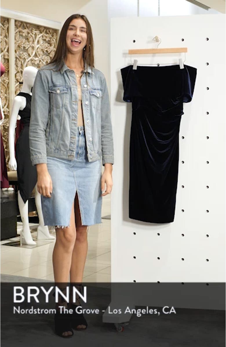 Off the Shoulder Velvet Cocktail Dress, sales video thumbnail