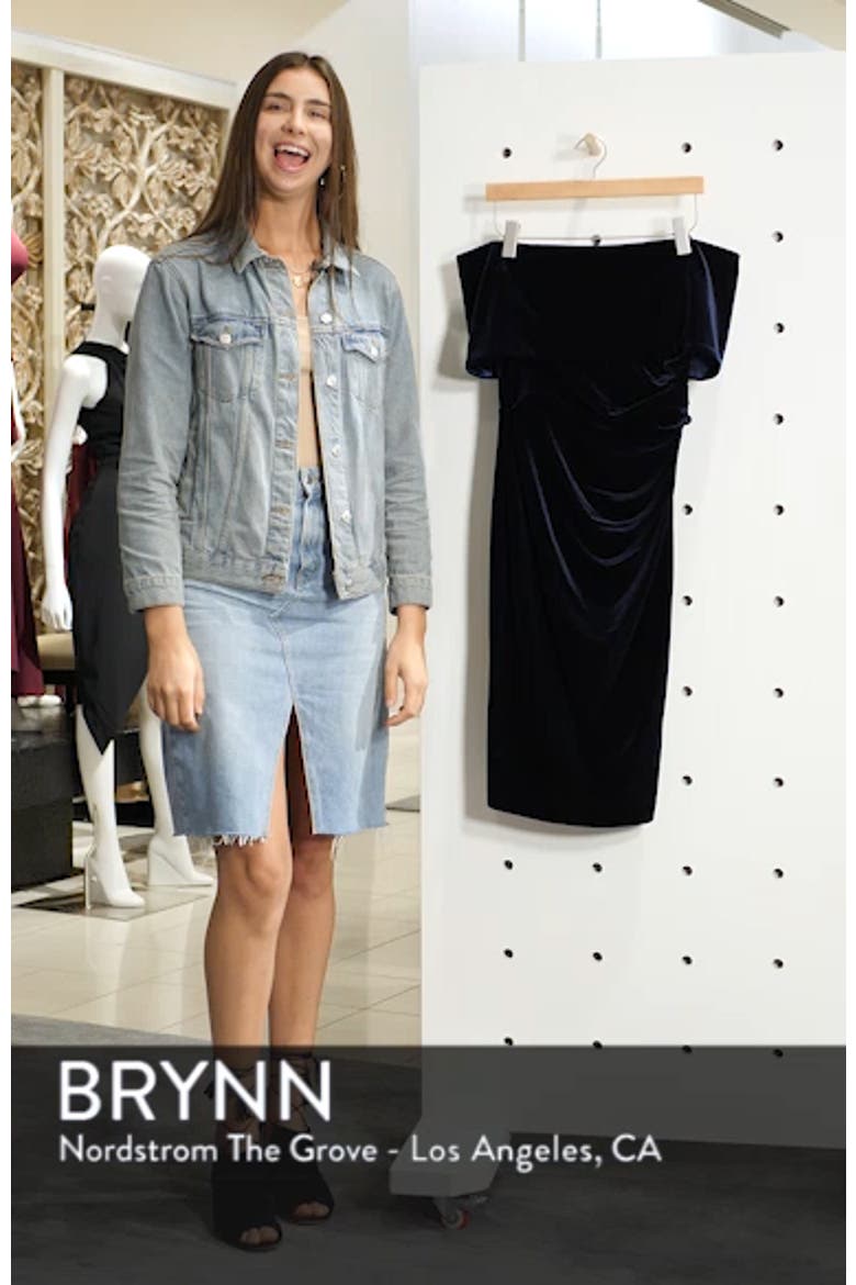Off the Shoulder Velvet Cocktail Dress video