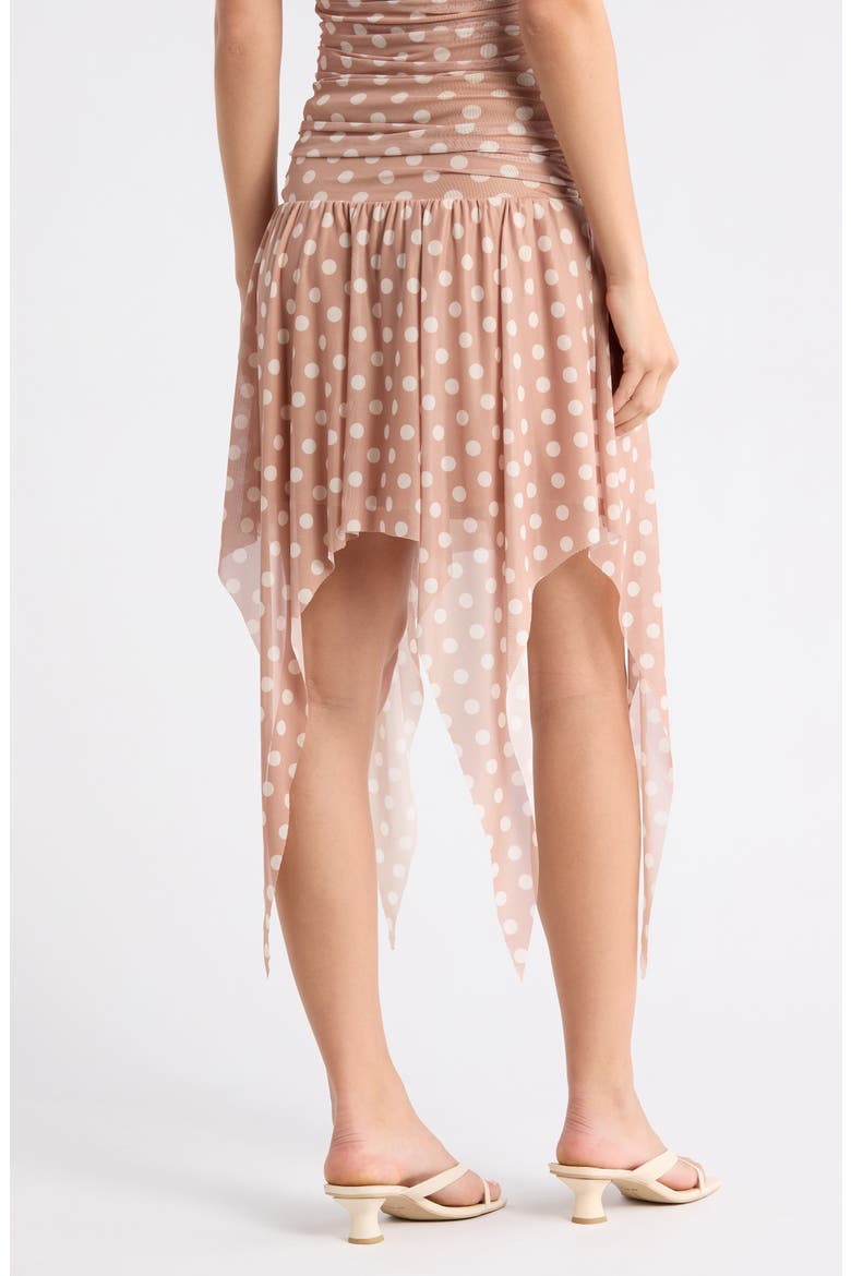 Starlette Mesh Skirt, Alternate, color, PRALINE DOTS