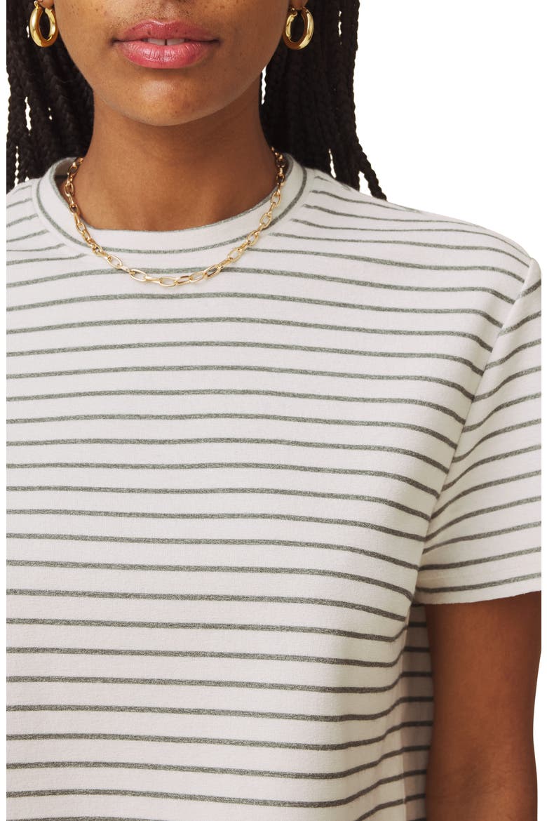 Kennedy Stripe Sweatshirt, Alternate, color, PALE OAK WHITE/ GREEN