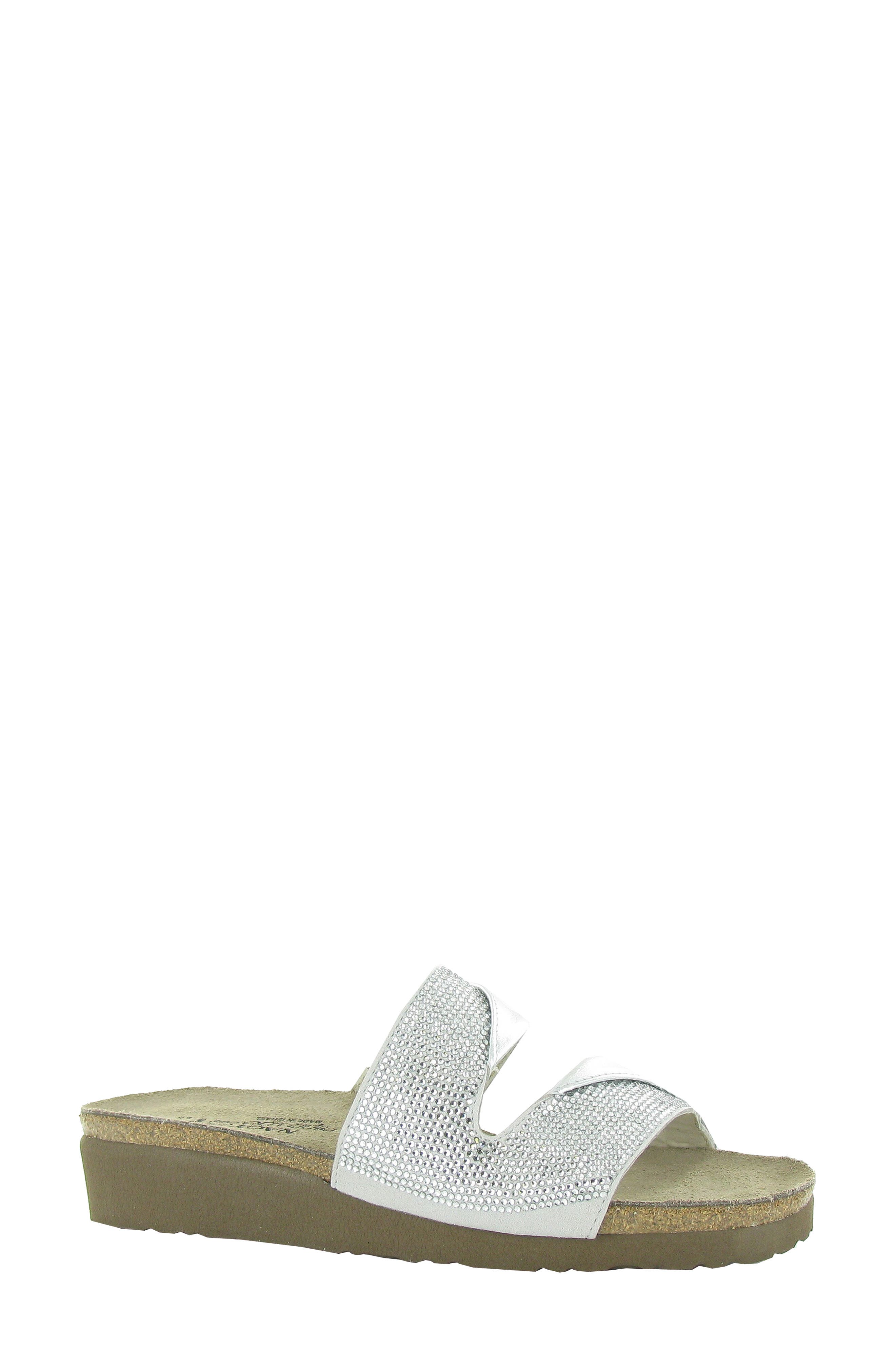 Naot Mila Crystal Embellished Slide Sandal, Main, color, 
