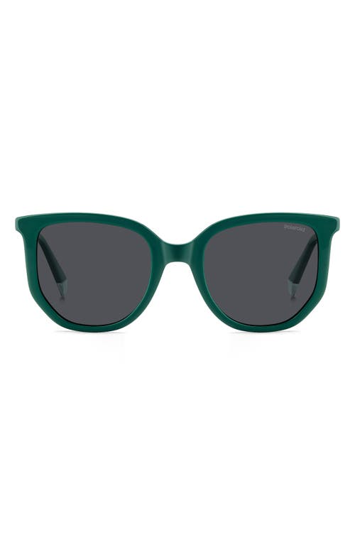 Polaroid 51mm Polarized Square Sunglasses In Green/grey Polar