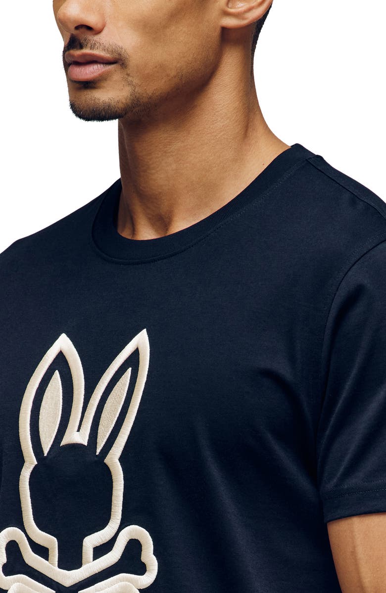 Psycho Bunny Nicholas Pima Cotton Embroidered T-Shirt, Alternate, color,