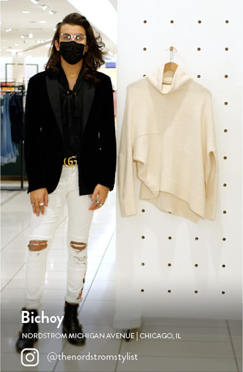 Lock Roll Neck Wool Blend Sweater, sales video thumbnail