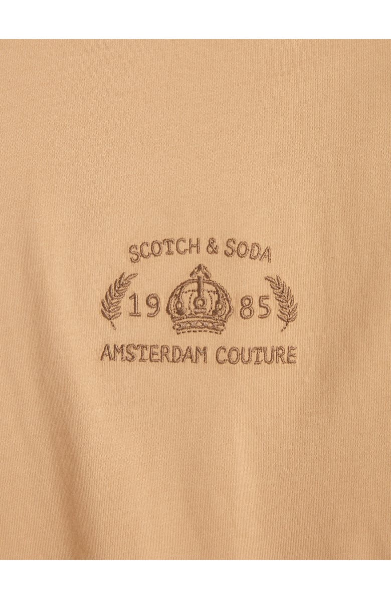 Scotch & Soda Roll Neck Cotton T-Shirt, Alternate, color, Ginger Root