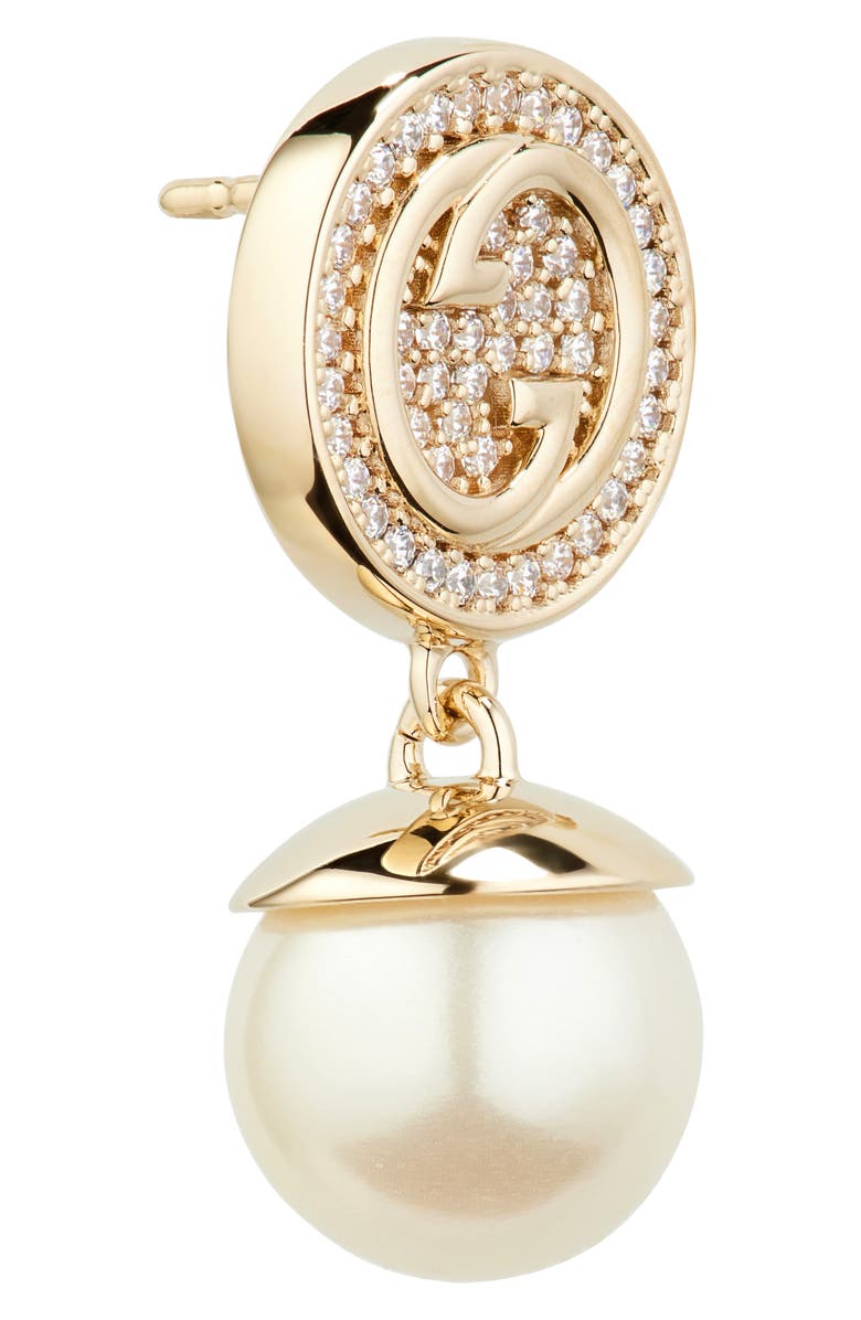 Gucci Blondie Faux Pearl Drop Earrings, Alternate, color, 