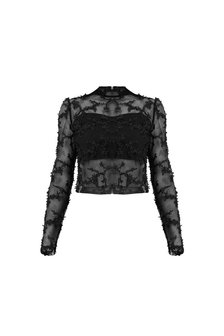 Textured Straight Blouse, Alternate, color, Black