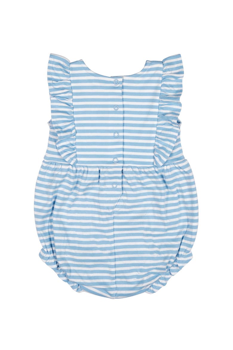 Stripe Knit Romper With Heart Cherries, Alternate, color, Blue/White
