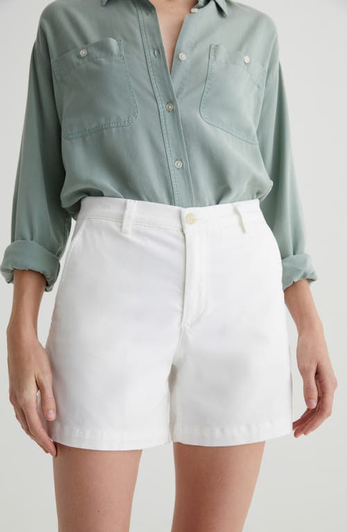 Shop Ag Jude Stretch Twill Shorts In Powder