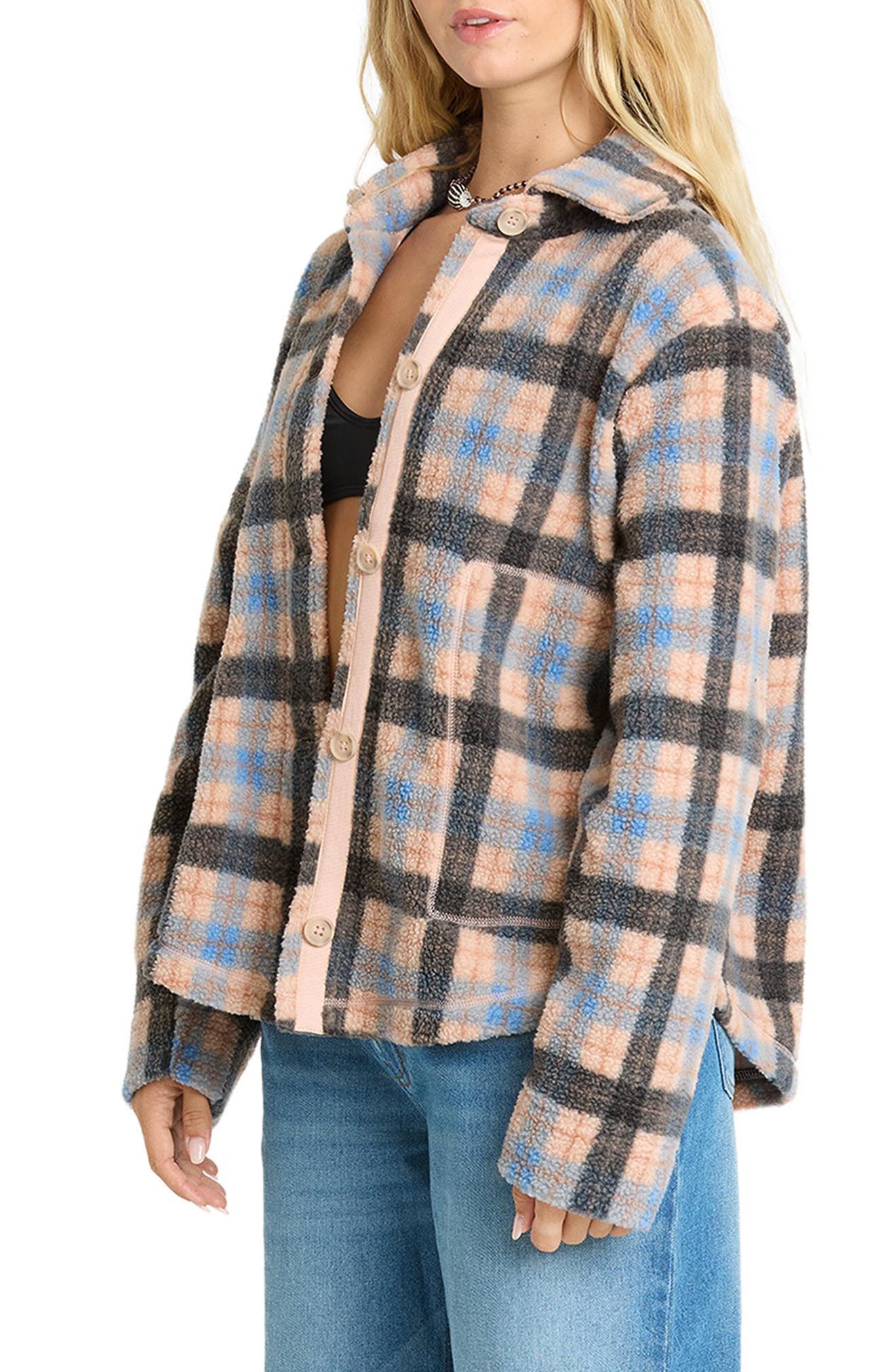 Billabong Breezy Sherpa Shacket (Women) | Nordstrom