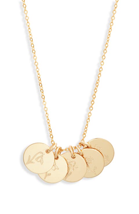 Lily Multi Birth Flower Necklace