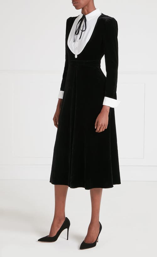 Temperley London Pompidou Bib Dress In Black