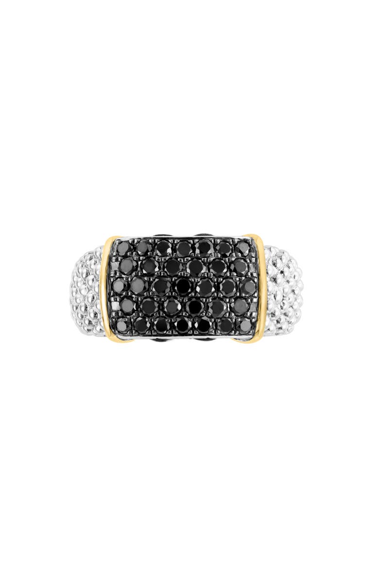 Pavé Black Diamond Ring, Alternate, color, BLACK