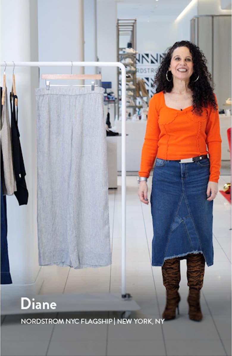 Organic Linen Wide Leg Pants, sales video thumbnail