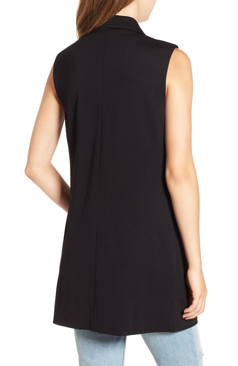 Leith Stretch Ponte Long Vest, Alternate, color, 